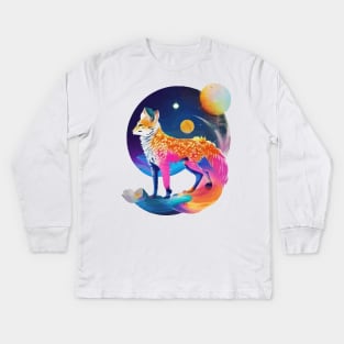 Cosmic Creatures - Where Animals and Stars Align Kids Long Sleeve T-Shirt